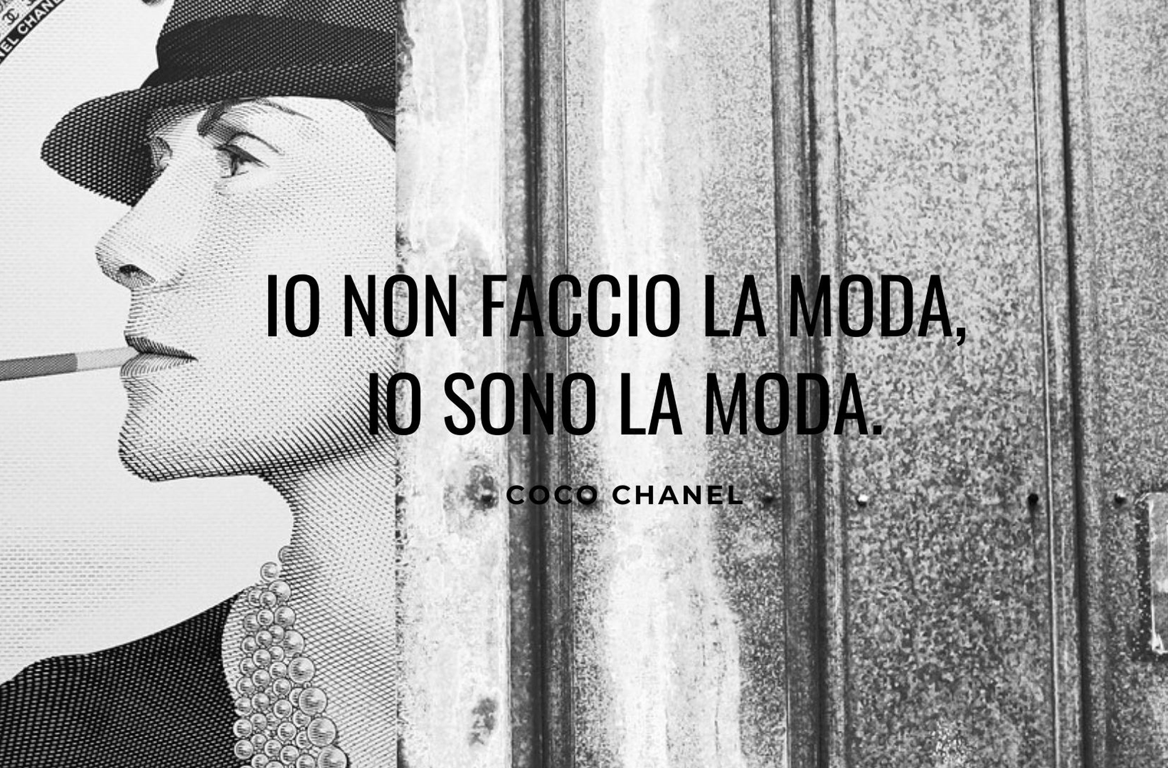 Immagine Coco Chanel con frase celebre