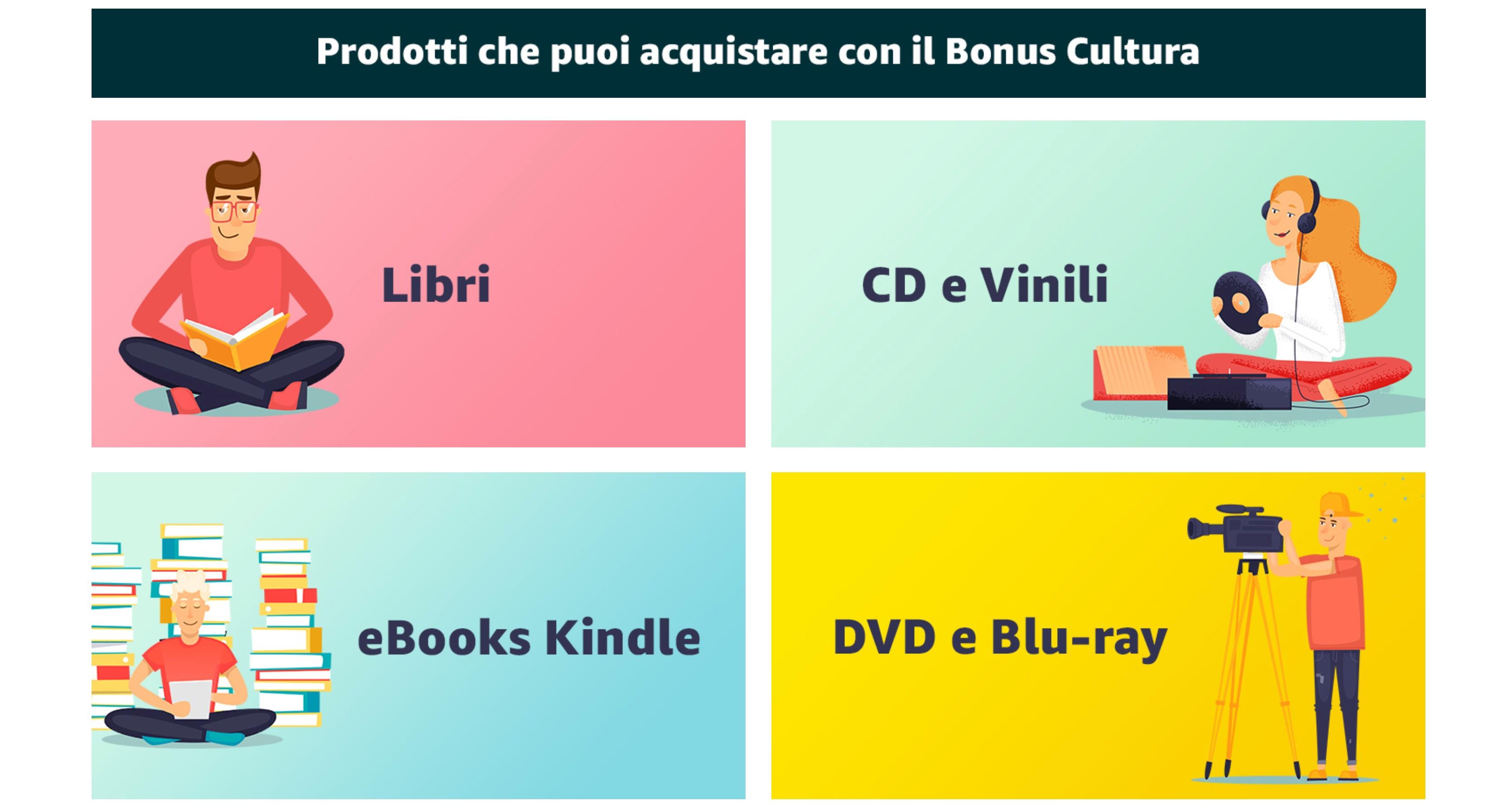Il Bonus Cultura su Amazon