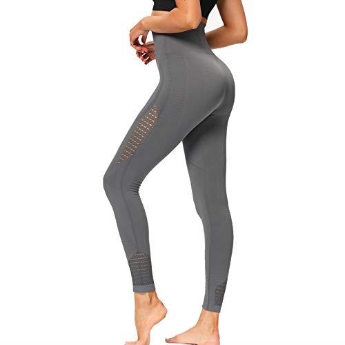 Amazon Brand – Eono Leggins Sportivi Donna Leggins Donna Push Up Vita Alta Pantaloni Yoga Donna Medium - Grigio