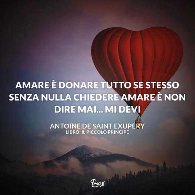 Immagine con frasi d'amore de Il Piccolo Principe