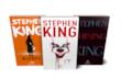 Un collage con Stephen King, Pennywise, Cujo e romanzi di King