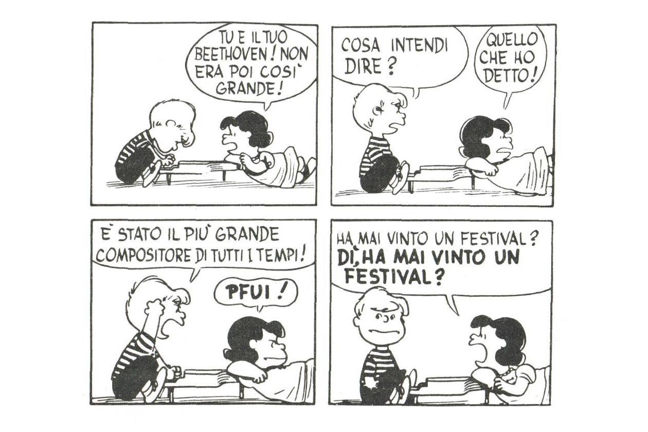 Una vignetta dei Peanuts