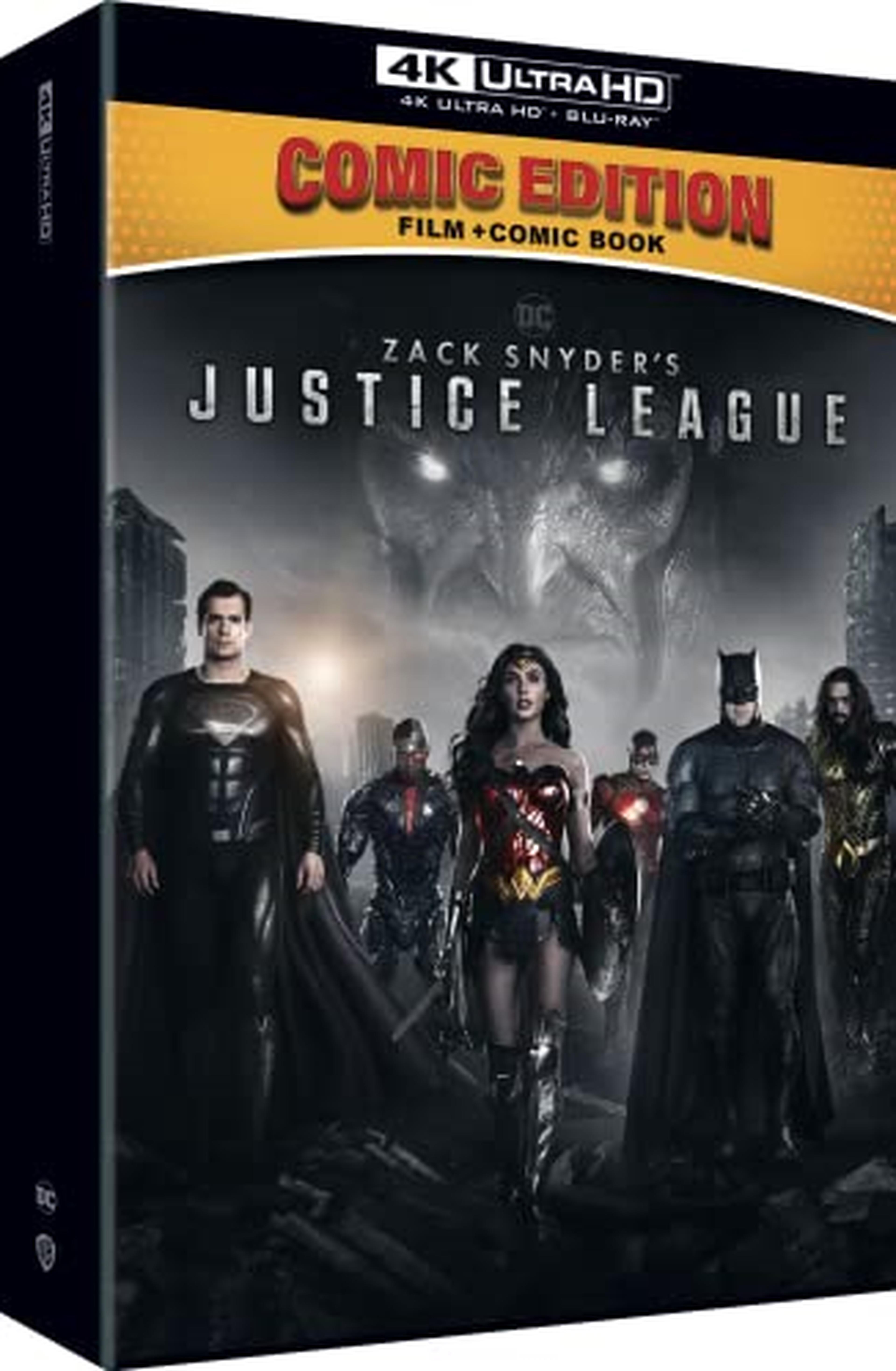 ZACK SNYDER’S JUSTICE LEAGUE COMIC EDITION (4K Ultra HD + Blu-Ray) Contiene: Film 4K UHD + BD Comic Book con cover esclusiva Poster inedito