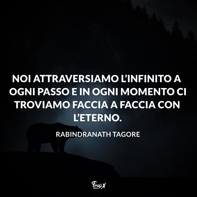 Immagine con frase sullo spazio infinito