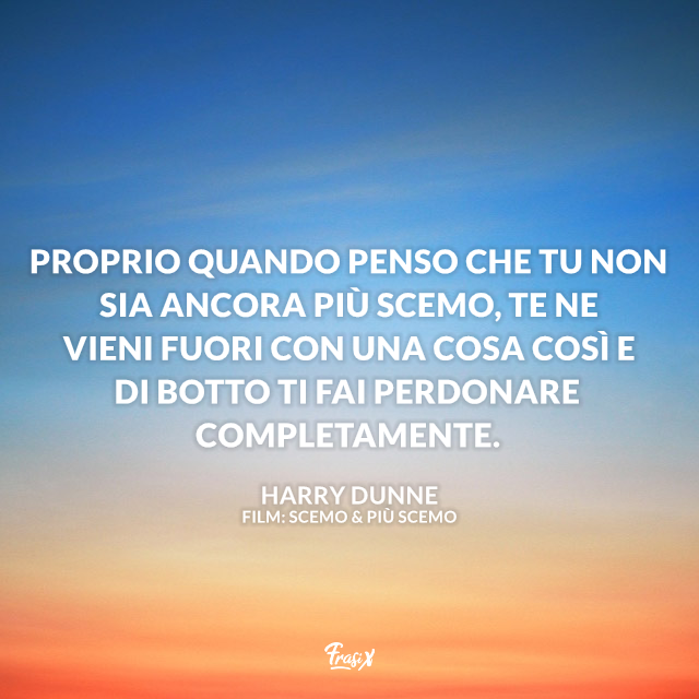 Immagine con frase da Scemo e più scemo