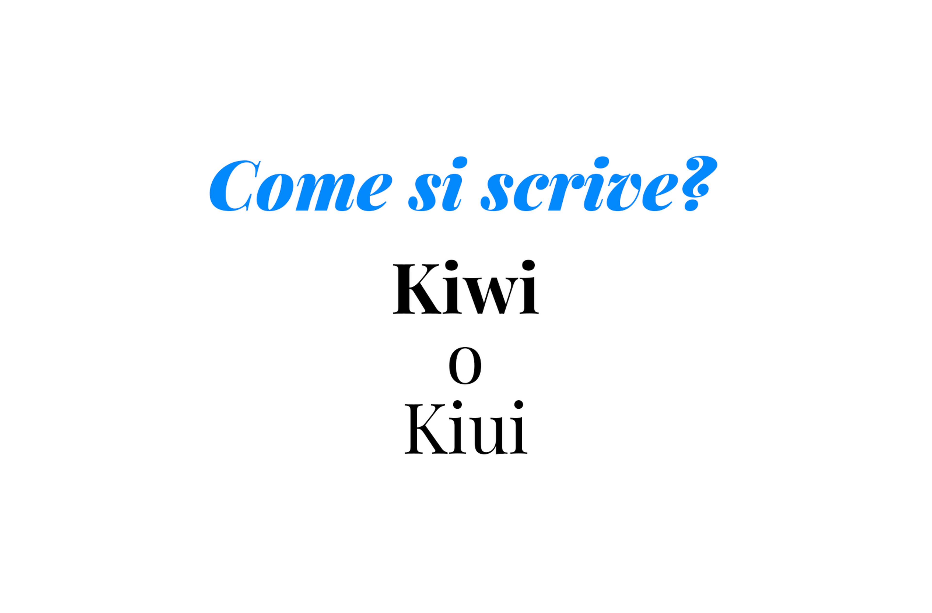 Copertina Come si scrive kiwi