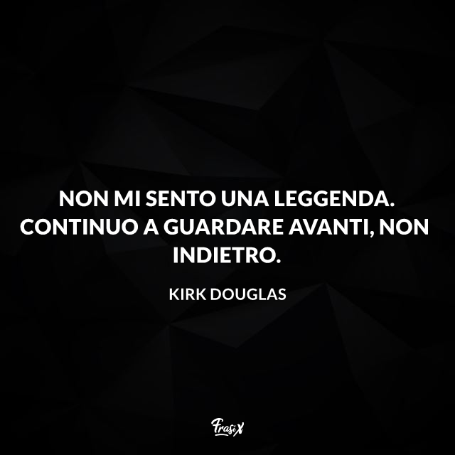 Non mi sento una leggenda. Continuo a guardare avanti, non indietro.