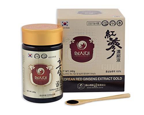 Ginseng rosso coreano estratto oro 240 g – per 8 mesi – la migliore qualità di Ginseng rosso coreano – la più alta concentrazione possibile di Ginsenosidi Rg1, Rb1, Rg3 > 13mg/g