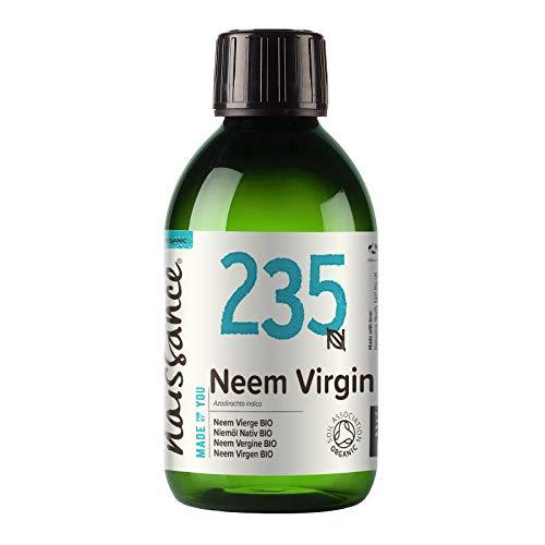 Naissance olio di Neem Vergine Certificato Biologico pressato a freddo 250ml - Puro e Naturale al 100%, Vegano e senza OGM