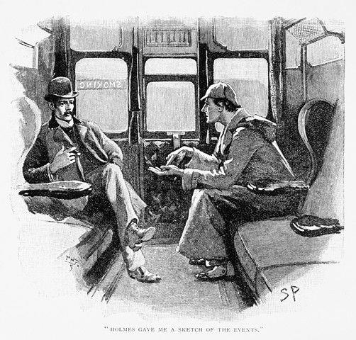 Sherlock Holmes e John Watson in una raffigurazione dei primi del novecento 
