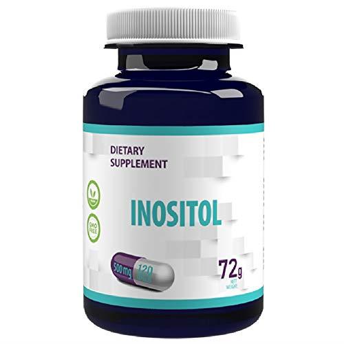 Inositolo 120 Vegan Capsules x 500 mg Detoxes The Liver, Mood Disorders, Promotes a Balanced Hormone Levels, Normal Ovarian Function