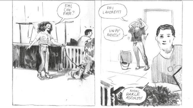 Le prime tavole del fumetto Brucia 