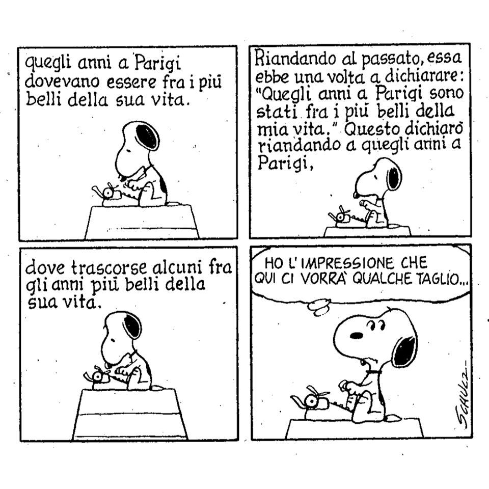 Una vignetta di Snoopy