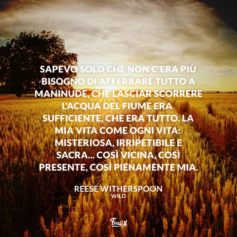 Immagine con citazione reese per pensieri sulla vita che scorre