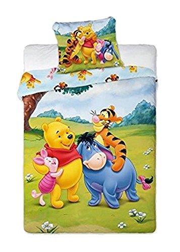 Biancheria da letto per bambini, motivo: Winnie Pooh, 100 x 135 cm/40 x 60 cm, multicolore