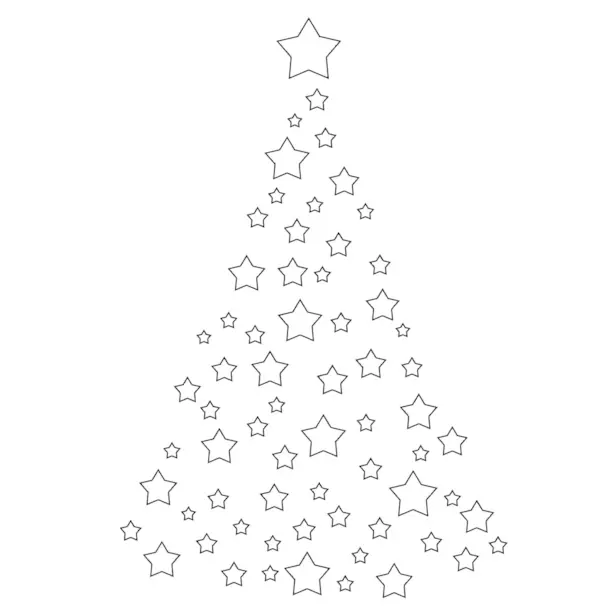 Albero di Natale stilizzato formato da Stelle
