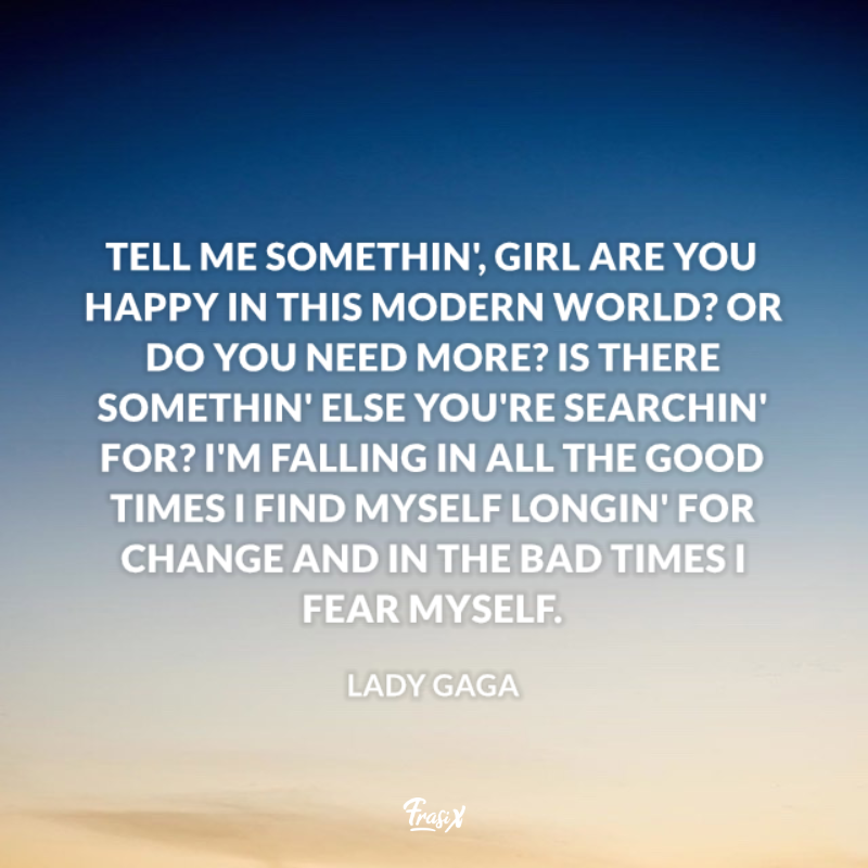 Immagine con frase tenera tratta dalla canzone Shallow di Lady Gaga