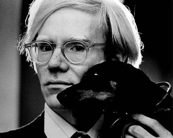 Andy Warhol con il suo cane