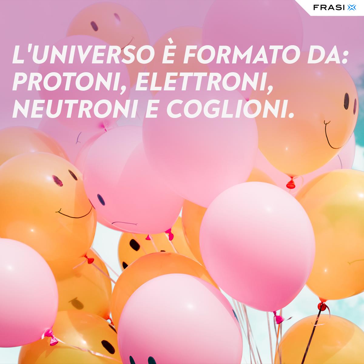Immagine con frase divertente sullo spazio