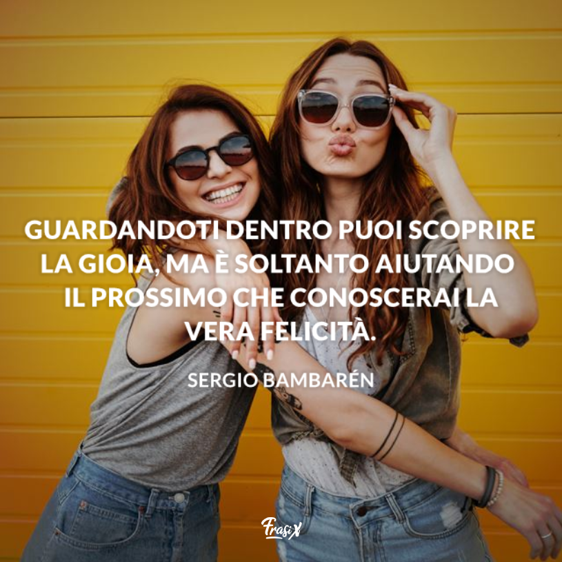 Immagine con citazione bambaren per pensieri famosi sulla solidarietà