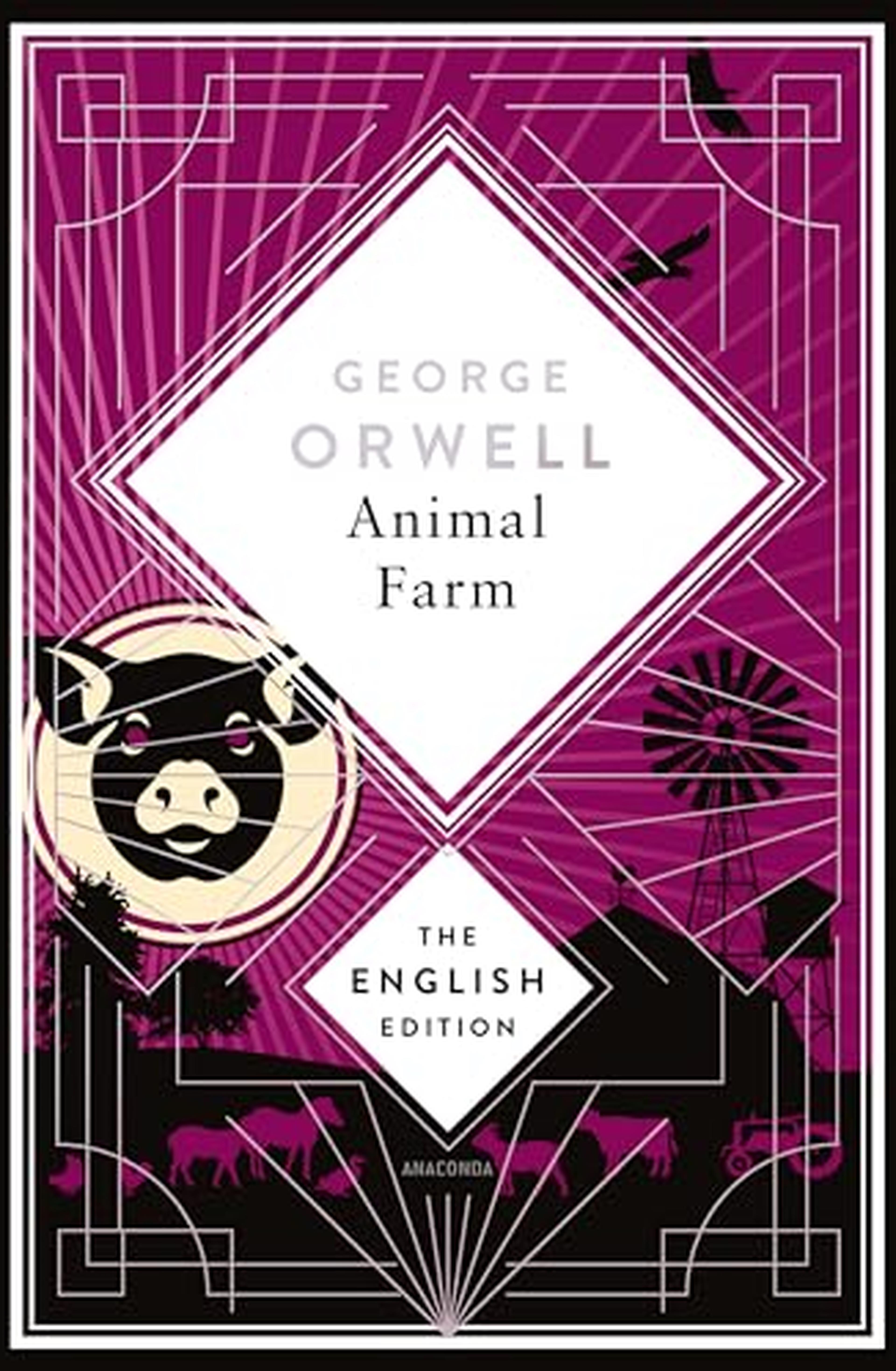 Animal Farm by George Orwell. English Edition: A special edition hardcover embossed with silver foil