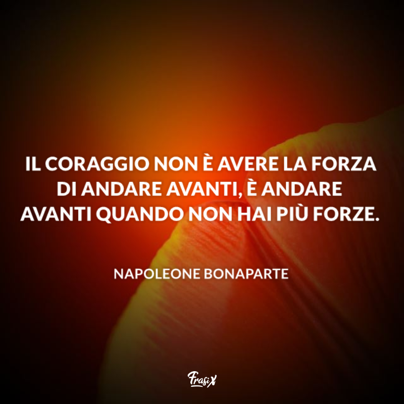 Immagine con citazione napoleone per pensieri sulla vita dura