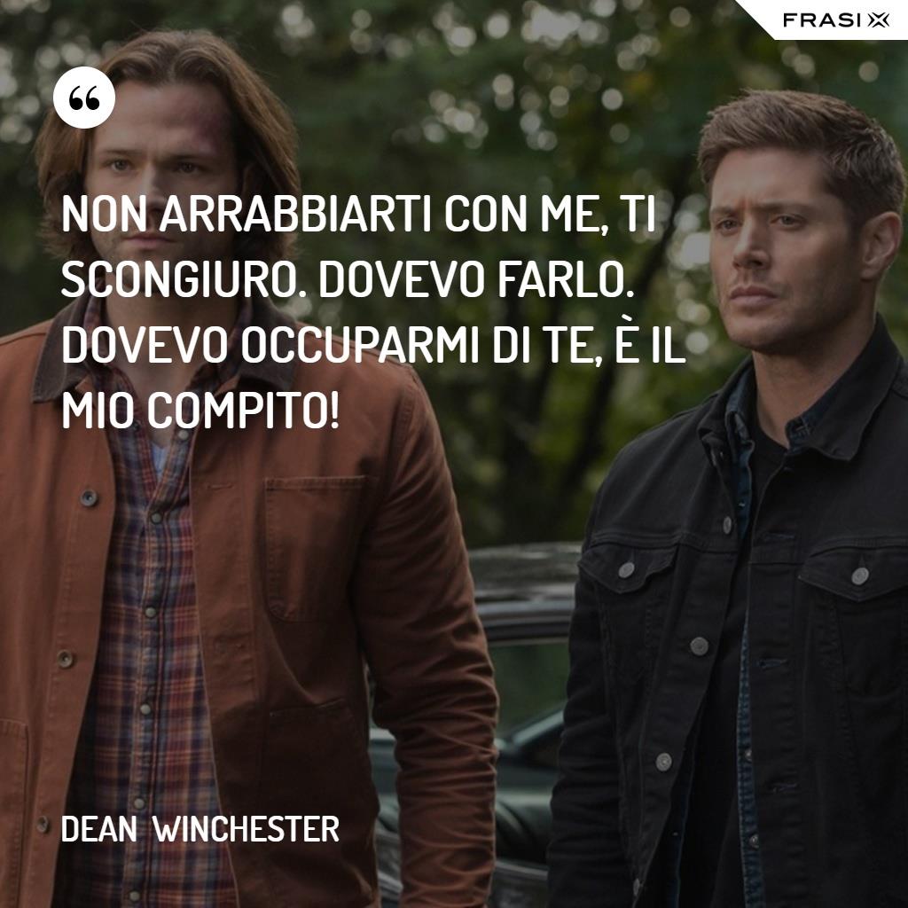 Immagine con citazione dean winchester per frasi supernatural