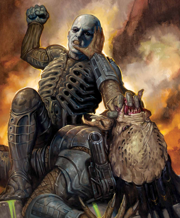 Splash Page con lo scontro fra Ingegnere e Predator