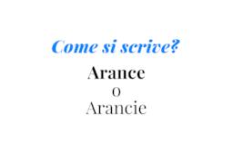 Copertina come si scrive arance