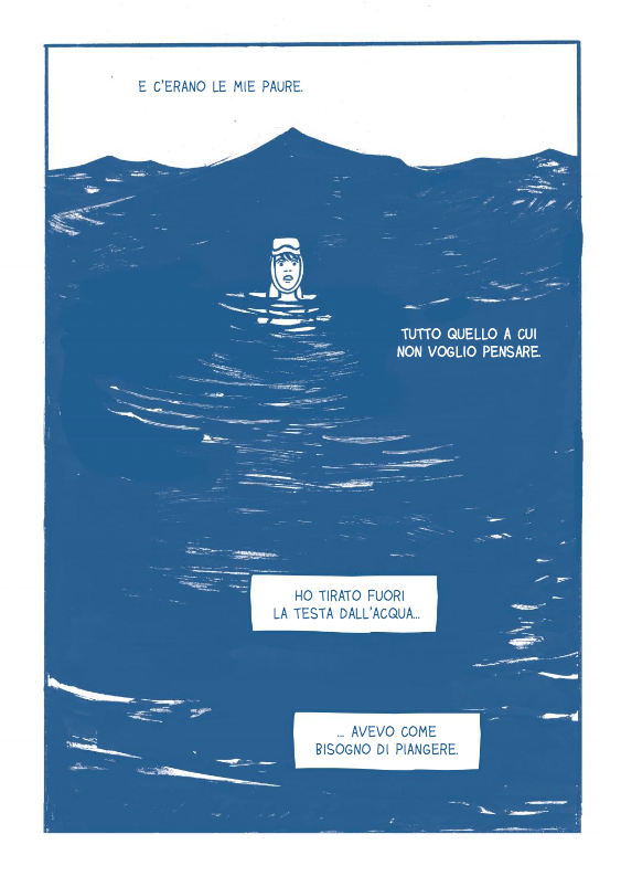 Chiara emerge dall'immersione