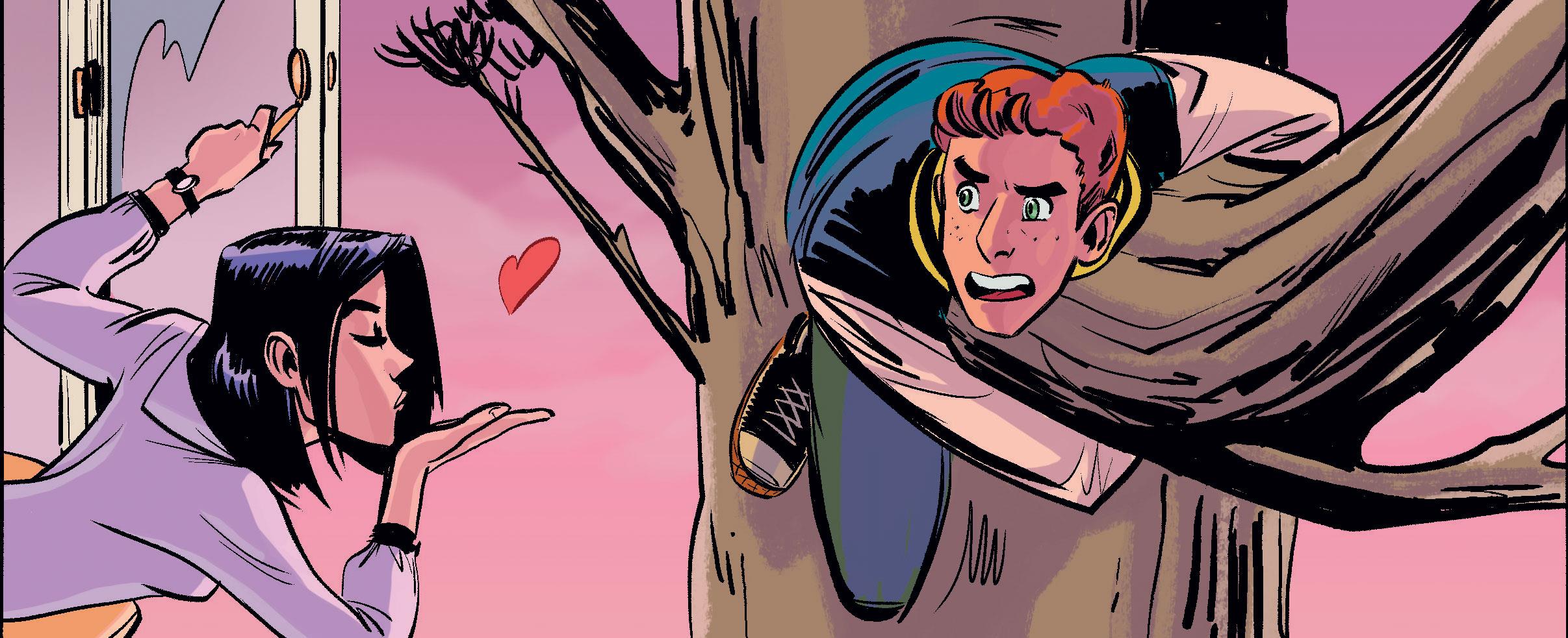 Veronica lancia un bacio ad Archie, appeso ad un albero