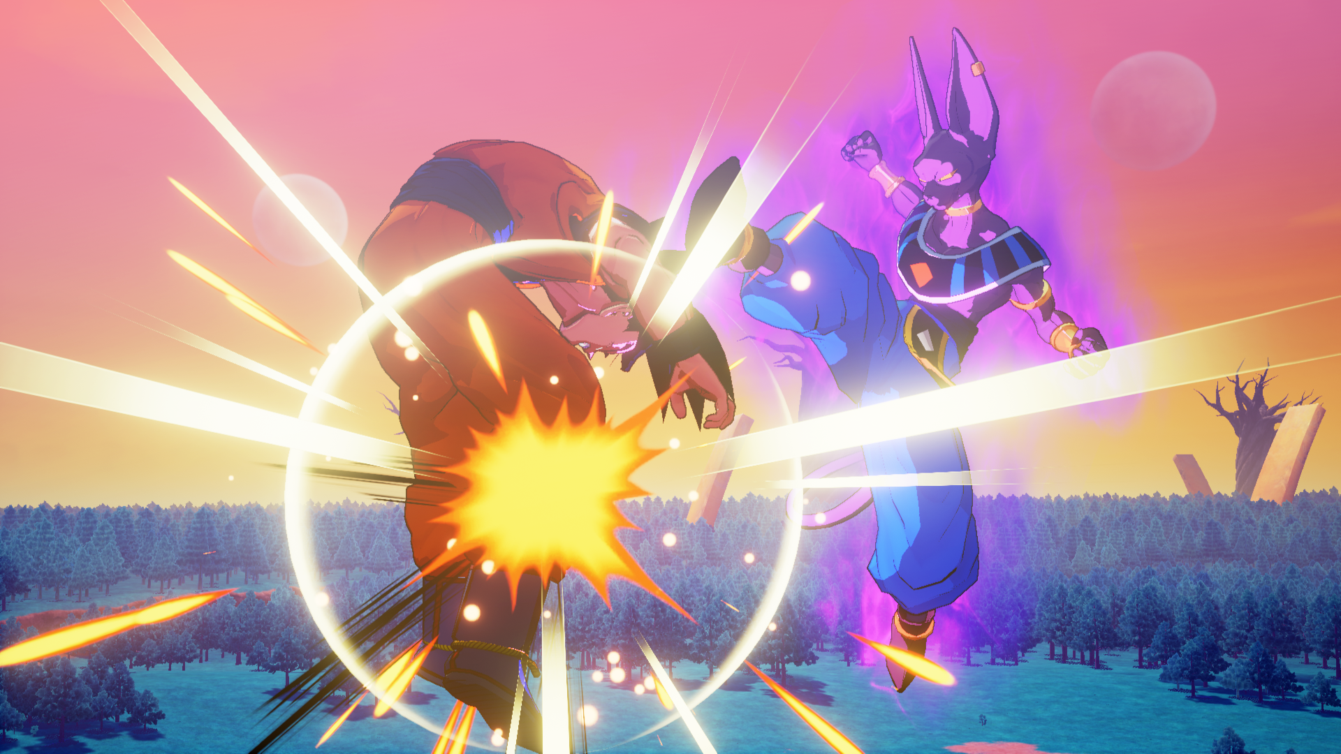 Goku vs Beerus Kakarot videogame